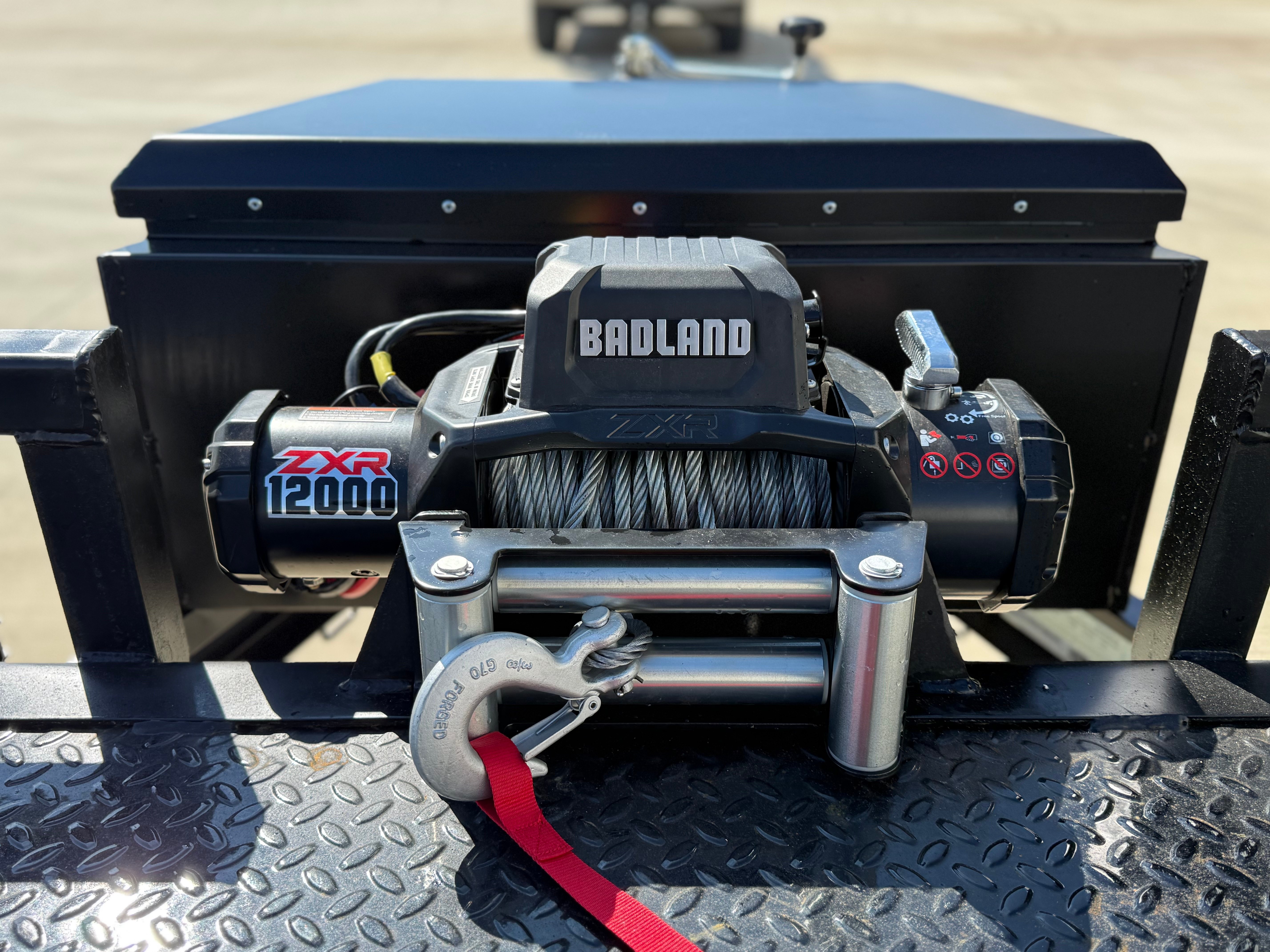 Badland ZXR 12000 electric winch with wireless remote for easy vehicle loading